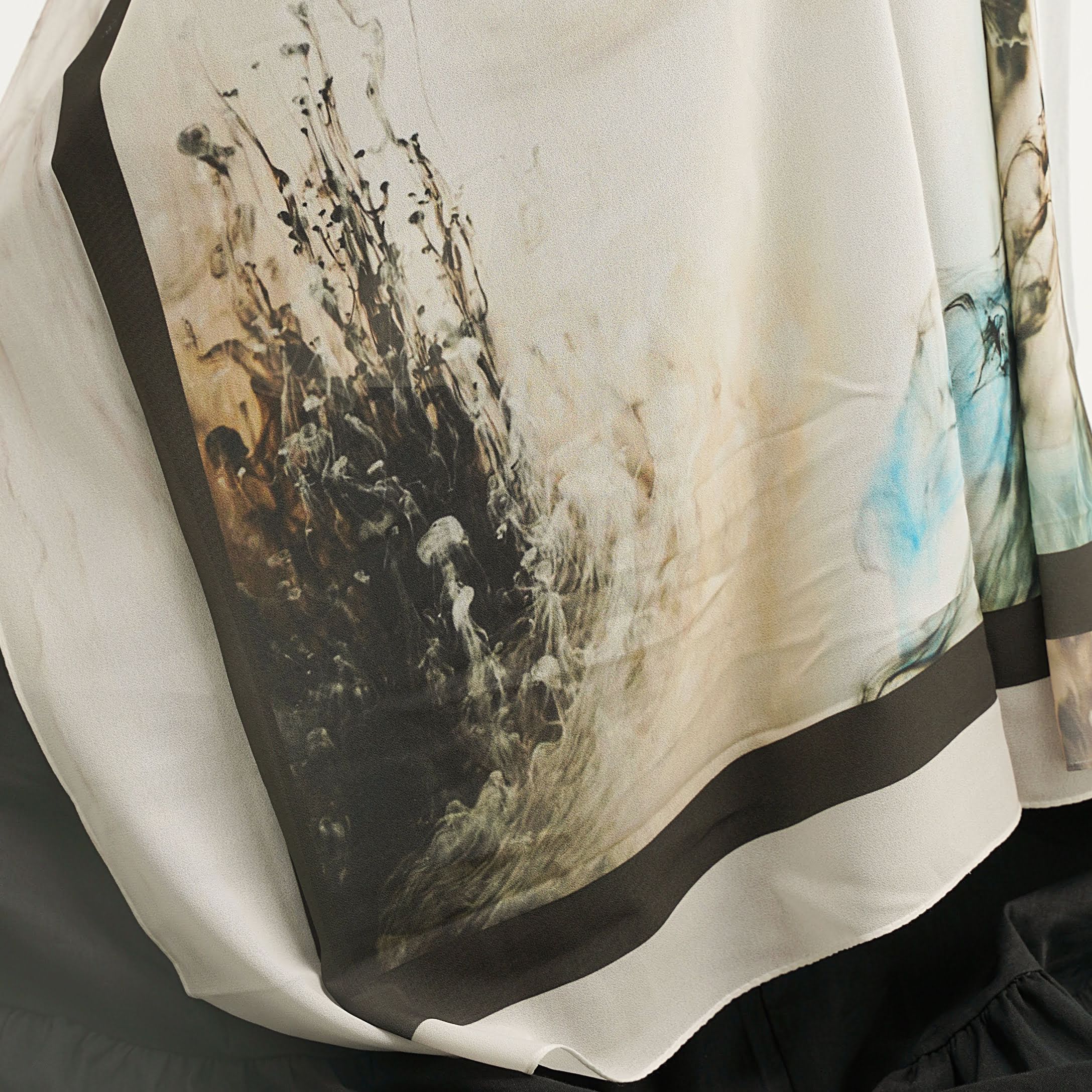 Tranquil Nature Printed Chiffon Scarf