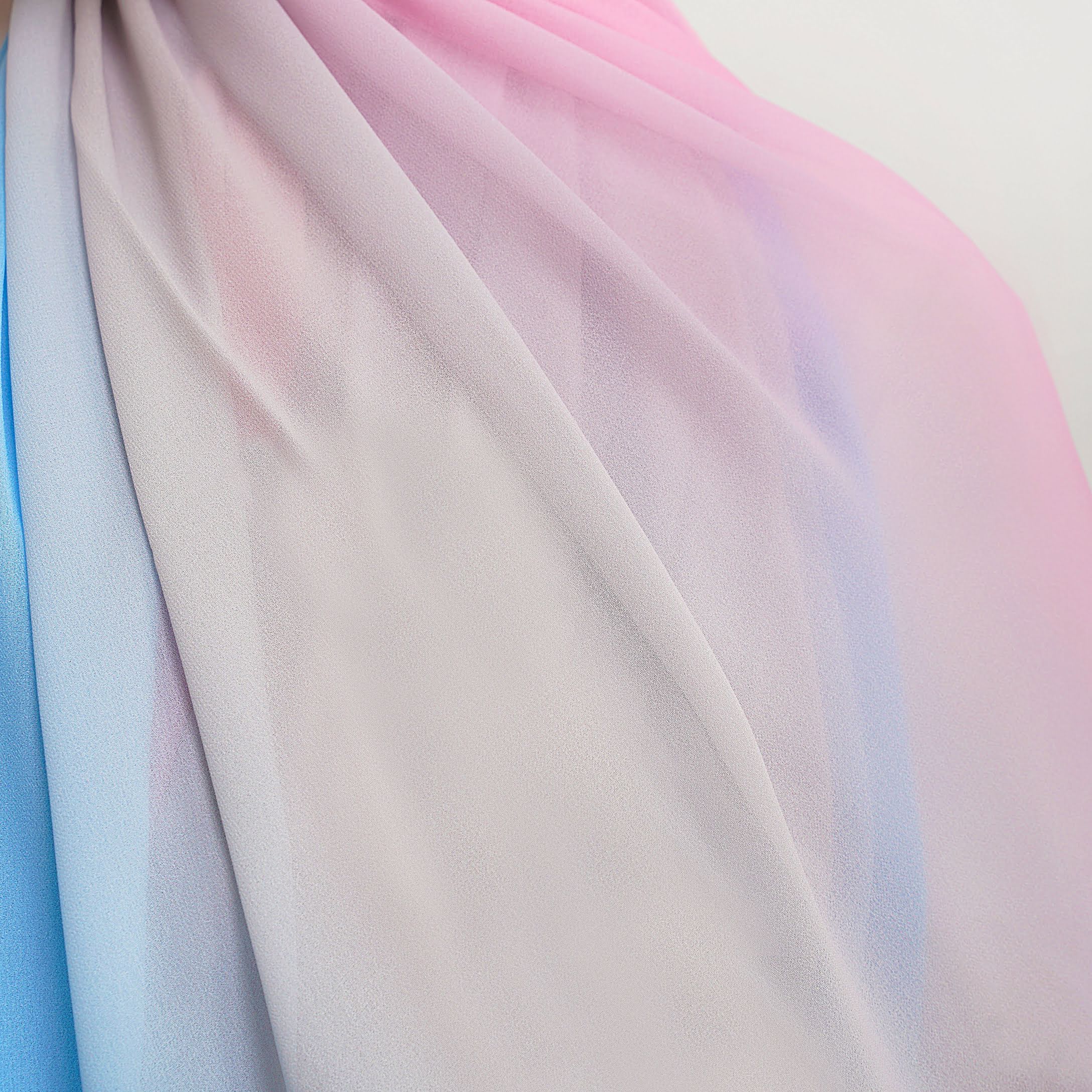 Pastel Elegance Gradient Chiffon Scarf