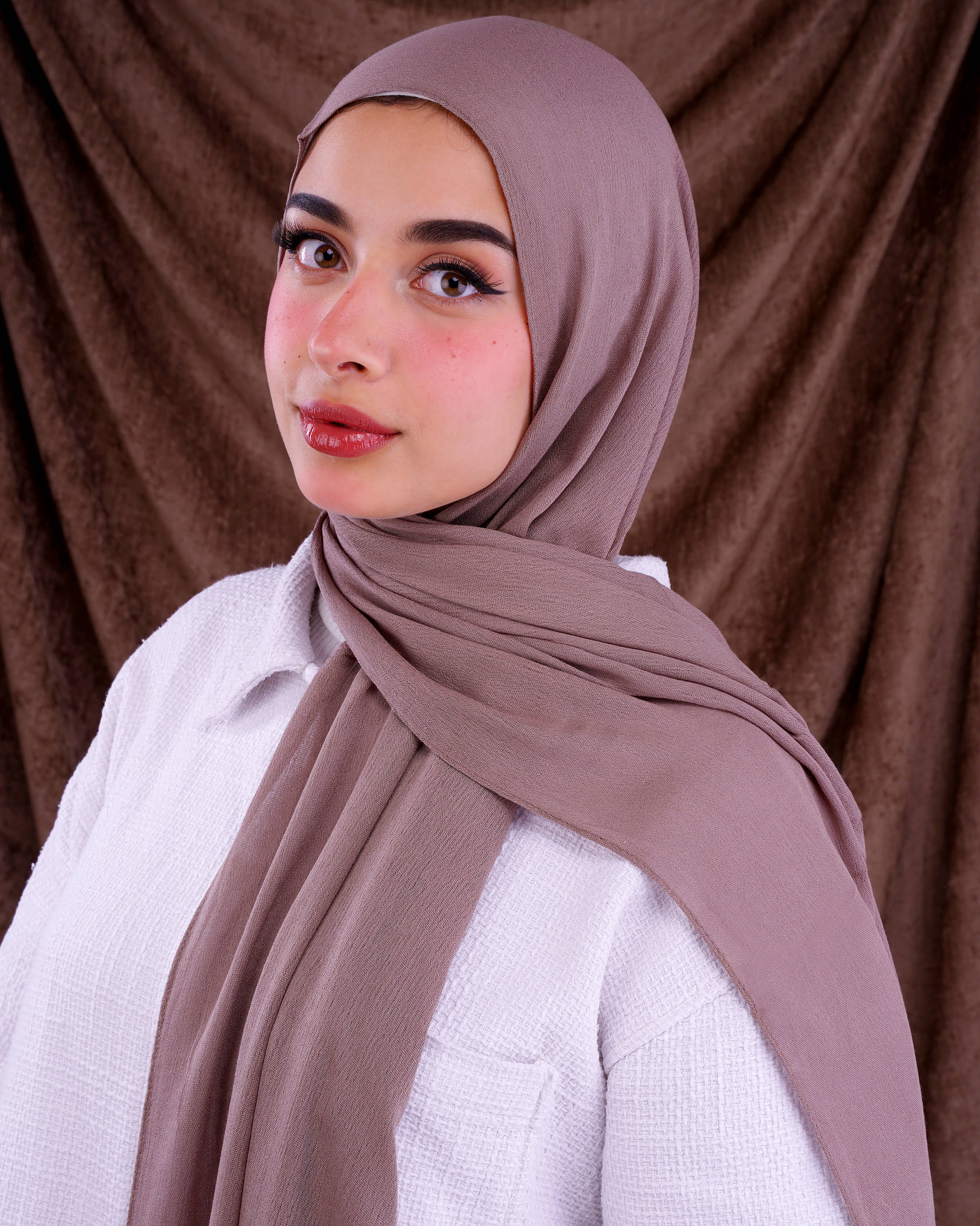 Brown Egyptian Cotton Modal Scarf