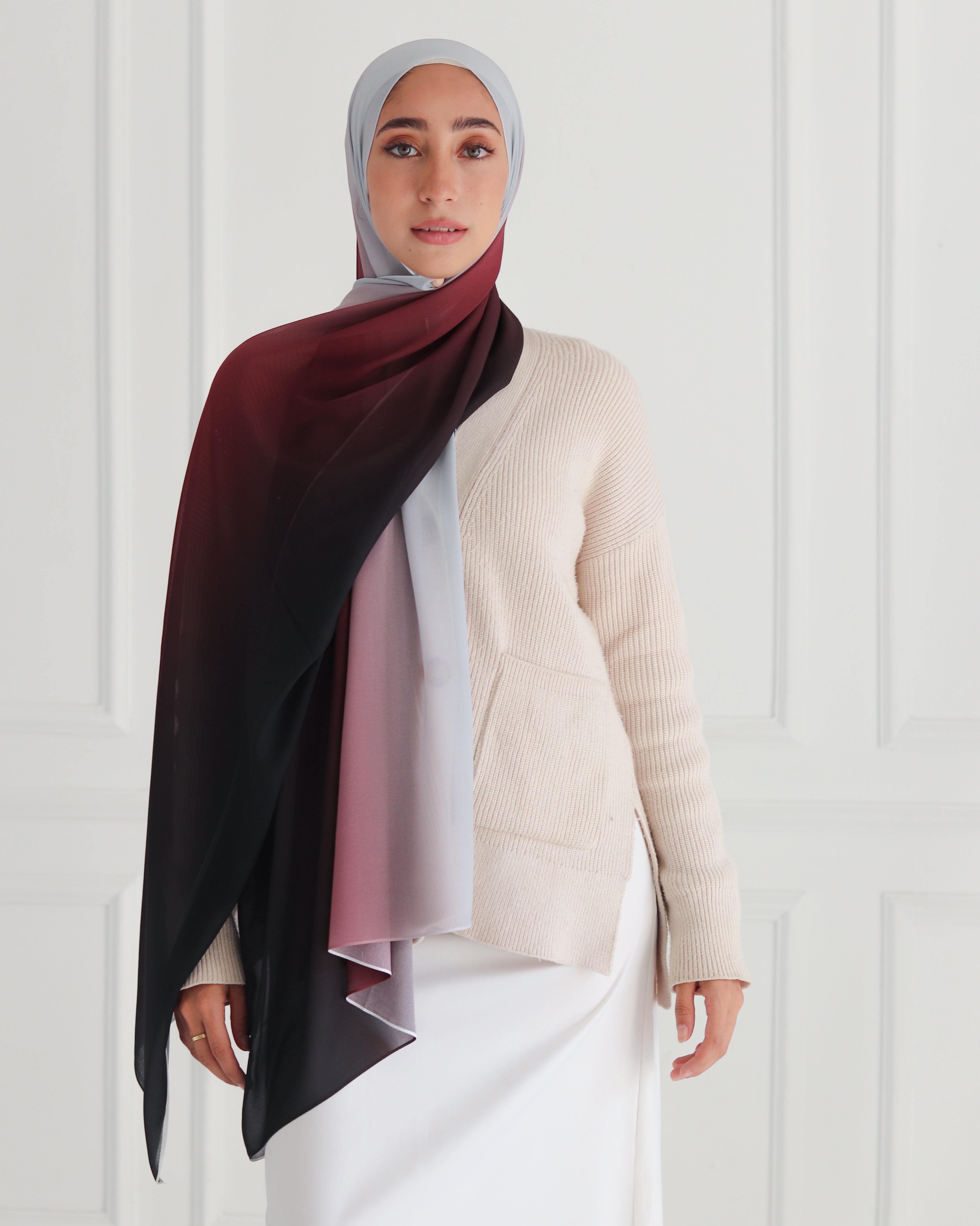 Eclipse Gradient Chiffon Scarf