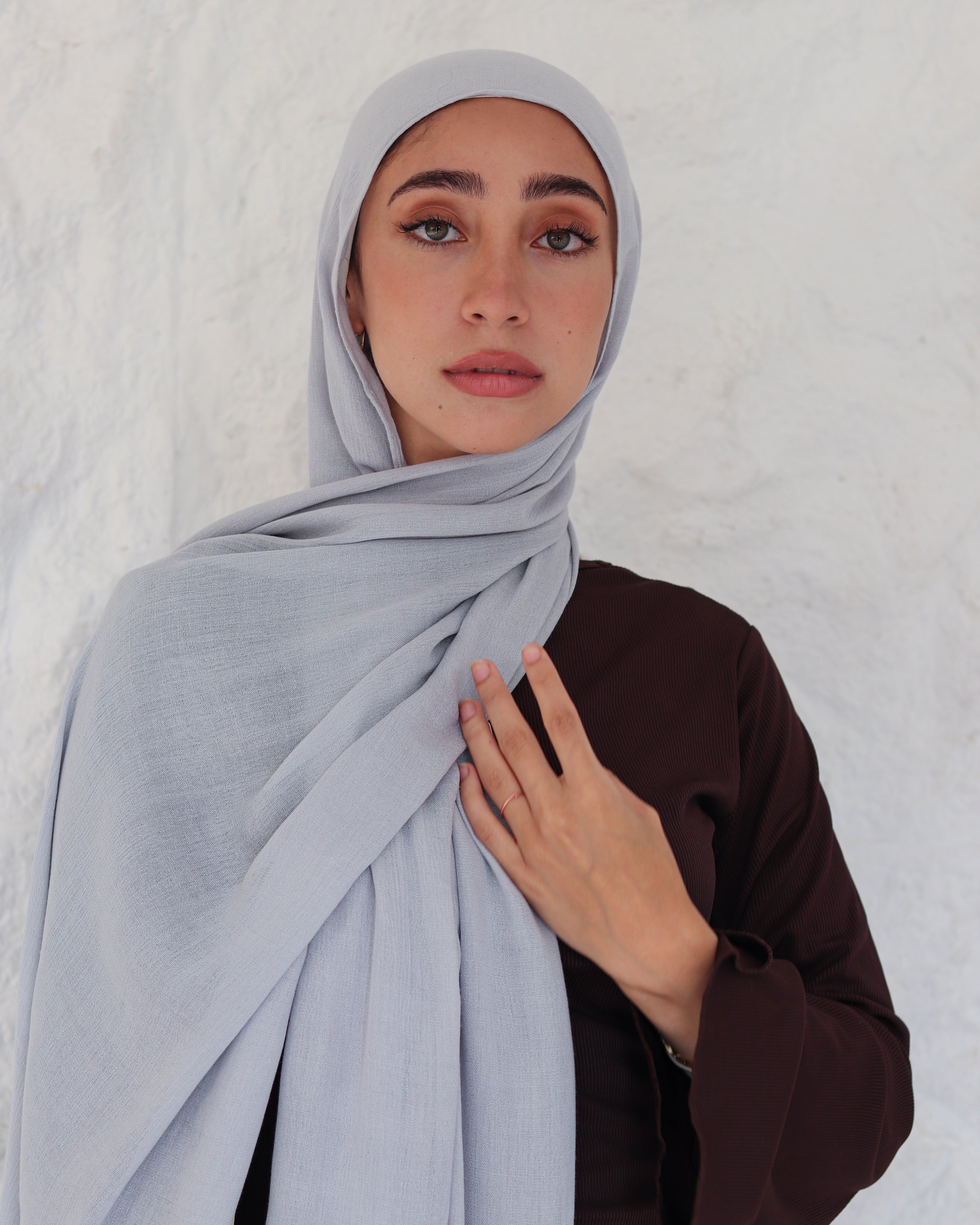 Cool Gray Egyptian Cotton Modal Scarf