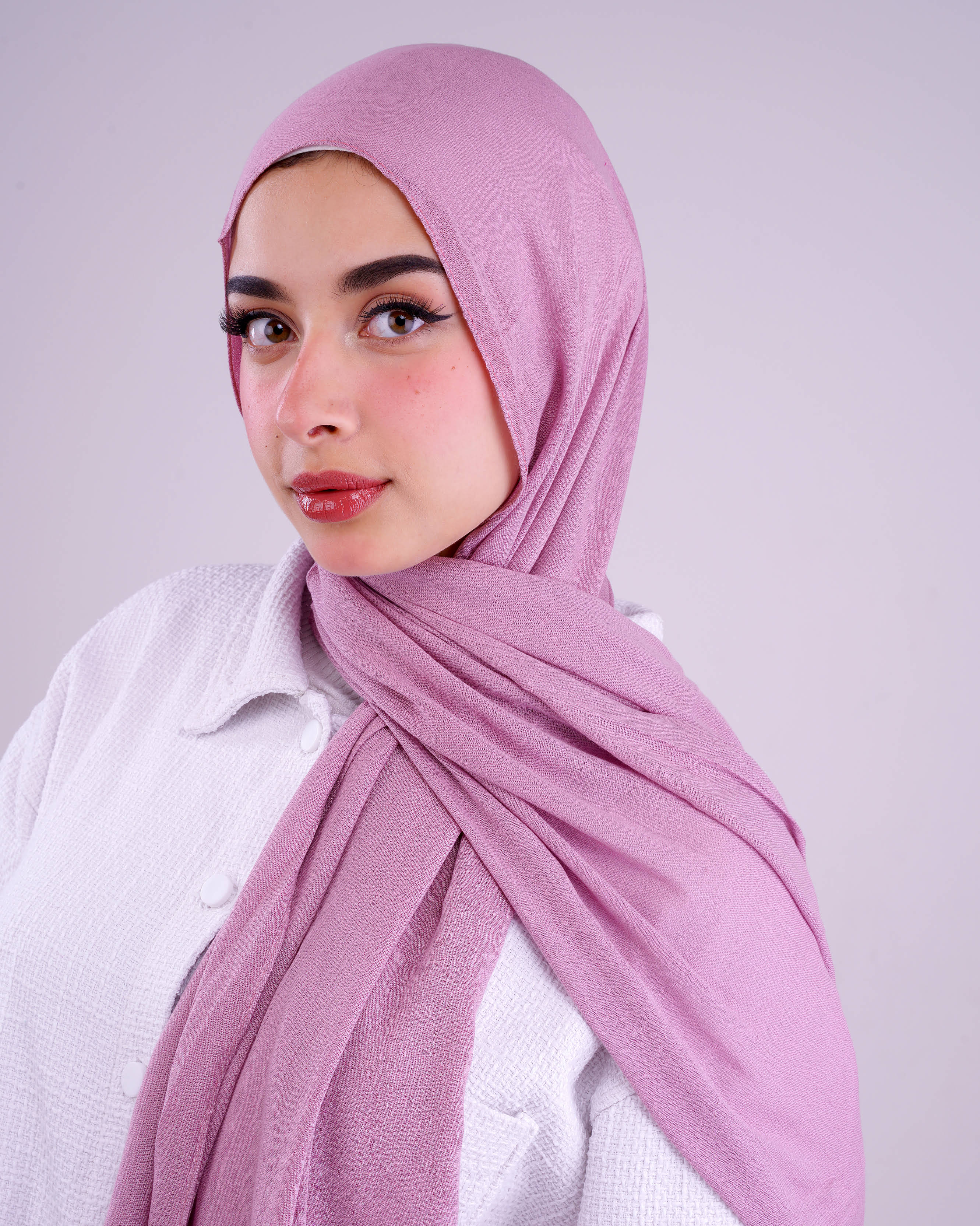 Rose Purple Egyptian Cotton Modal Scarf