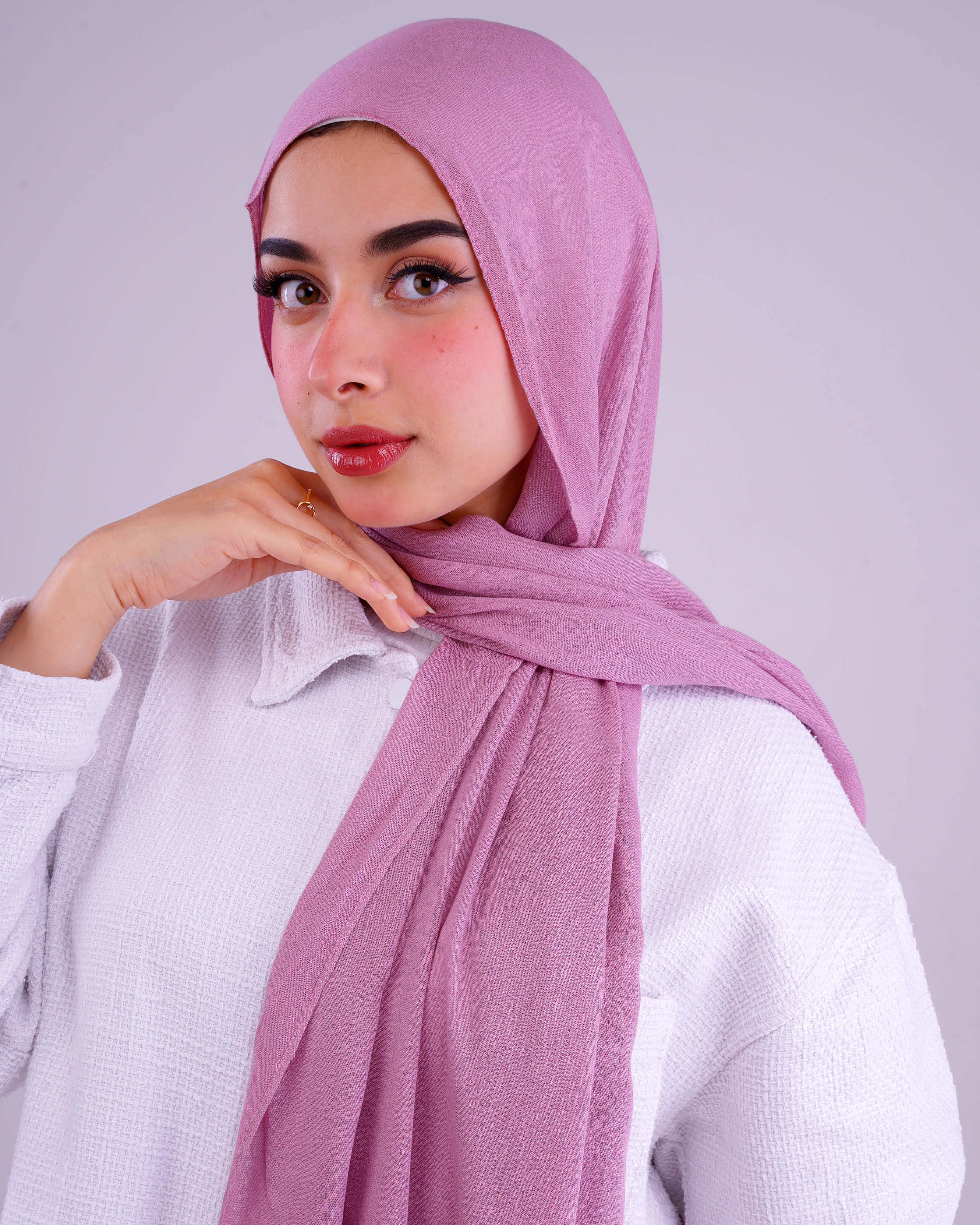 Rose Purple Egyptian Cotton Modal Scarf