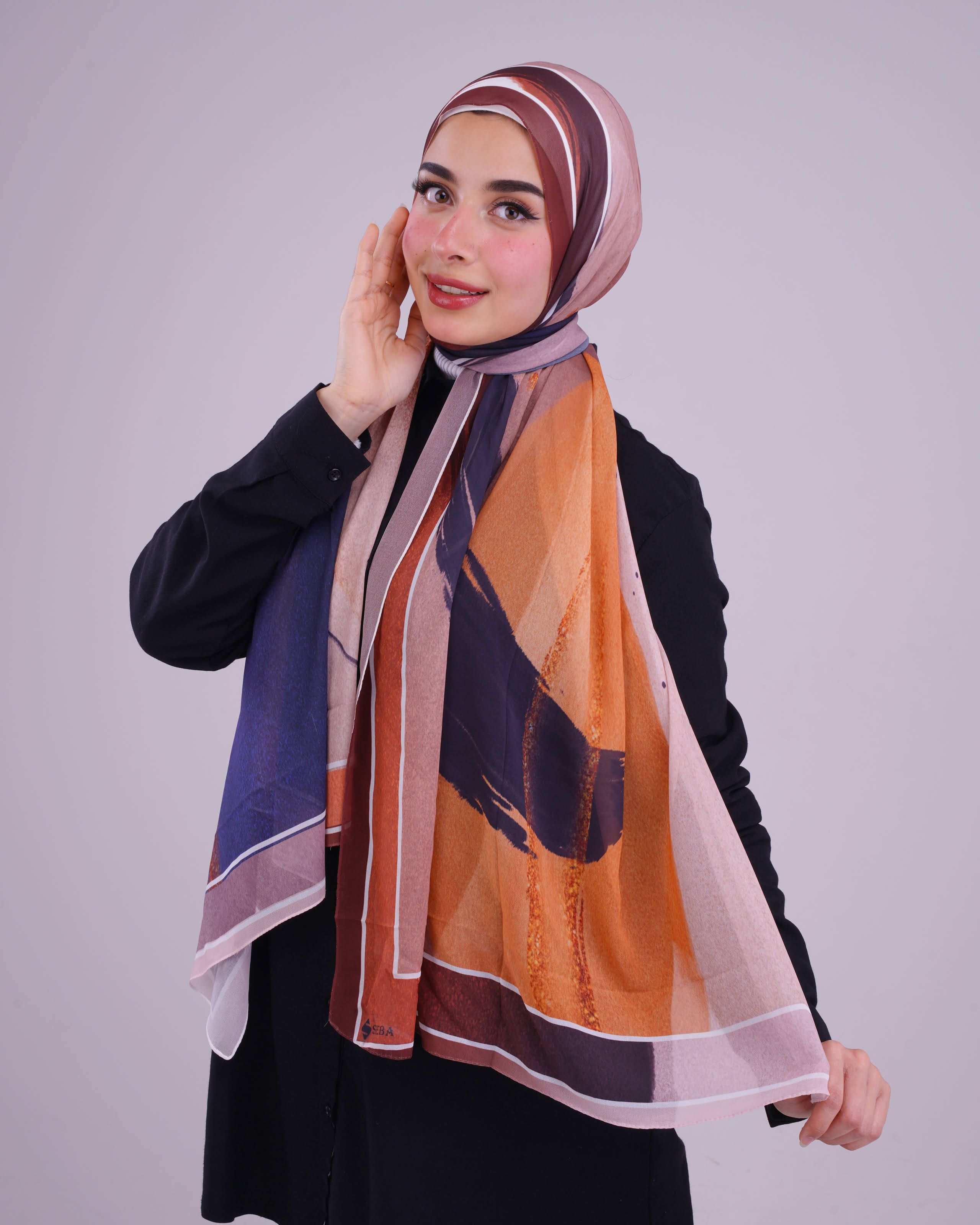 Desert Mirage Printed Chiffon Scarf