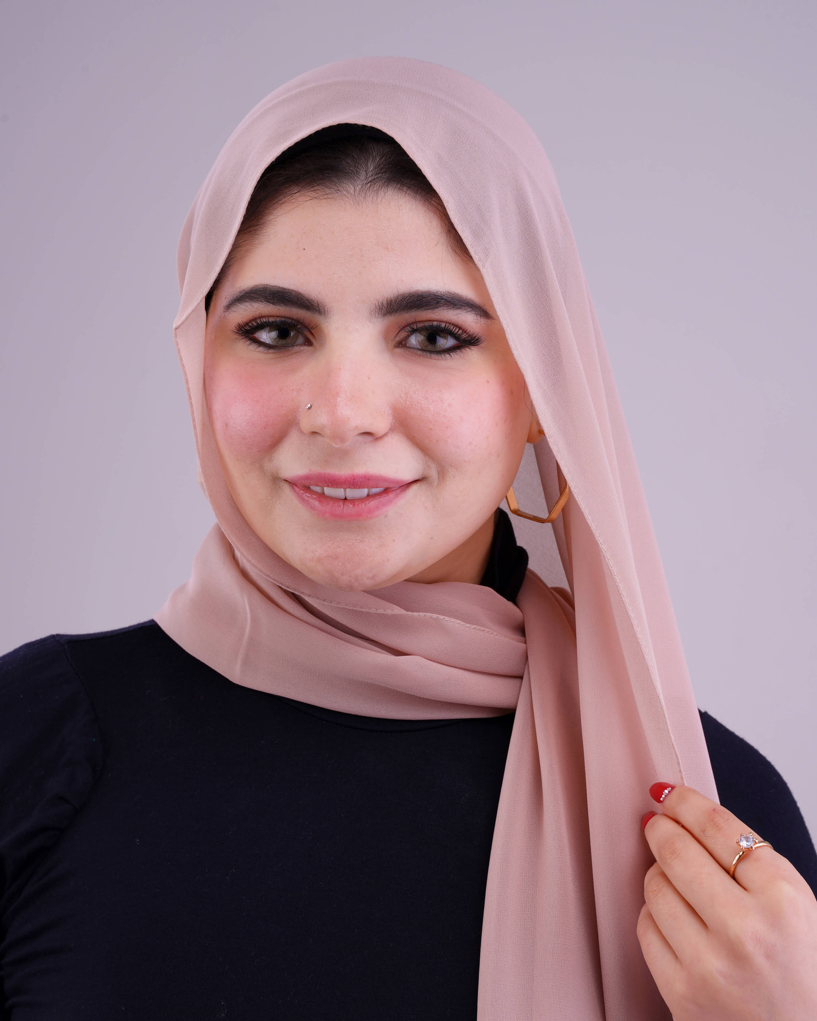 Crepe Plain Chiffon Scarf