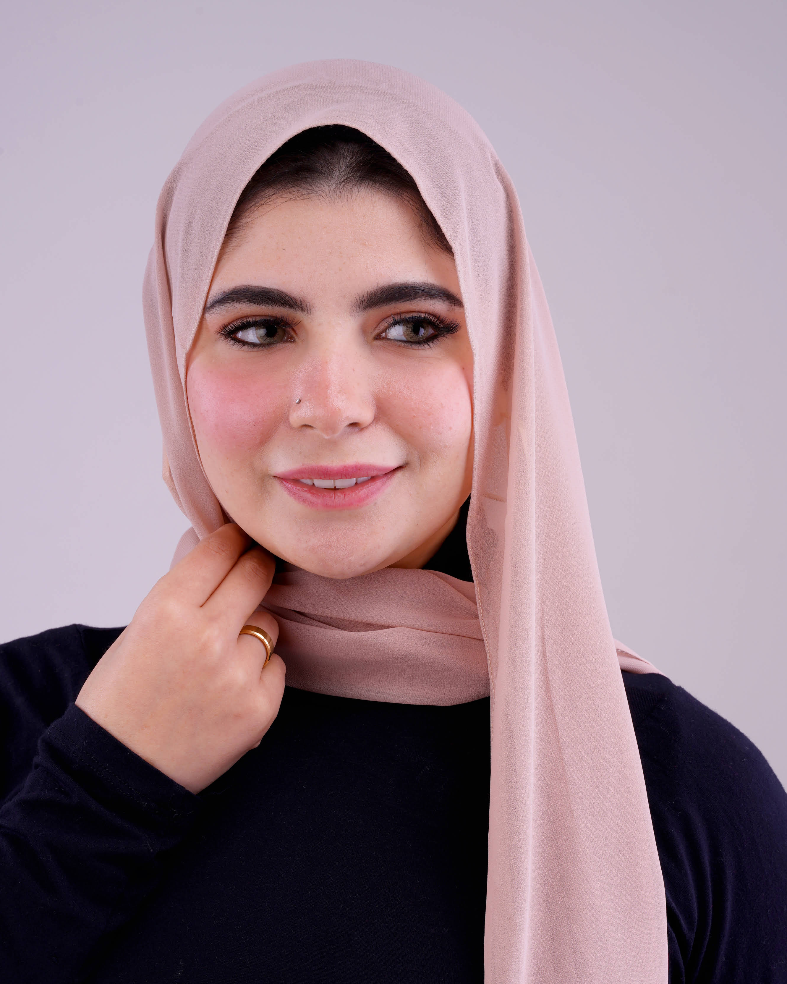 Crepe Plain Chiffon Scarf